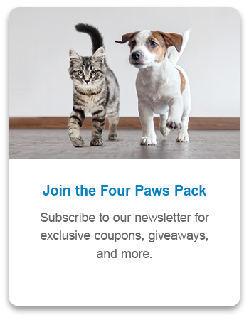Join the Four Paws Pack card.