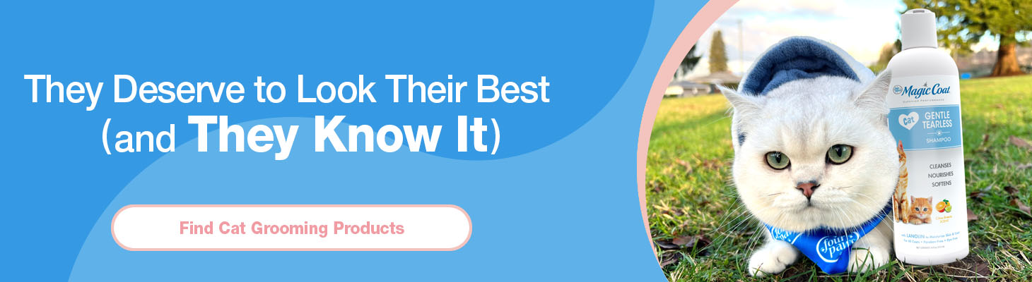 cat grooming products banner