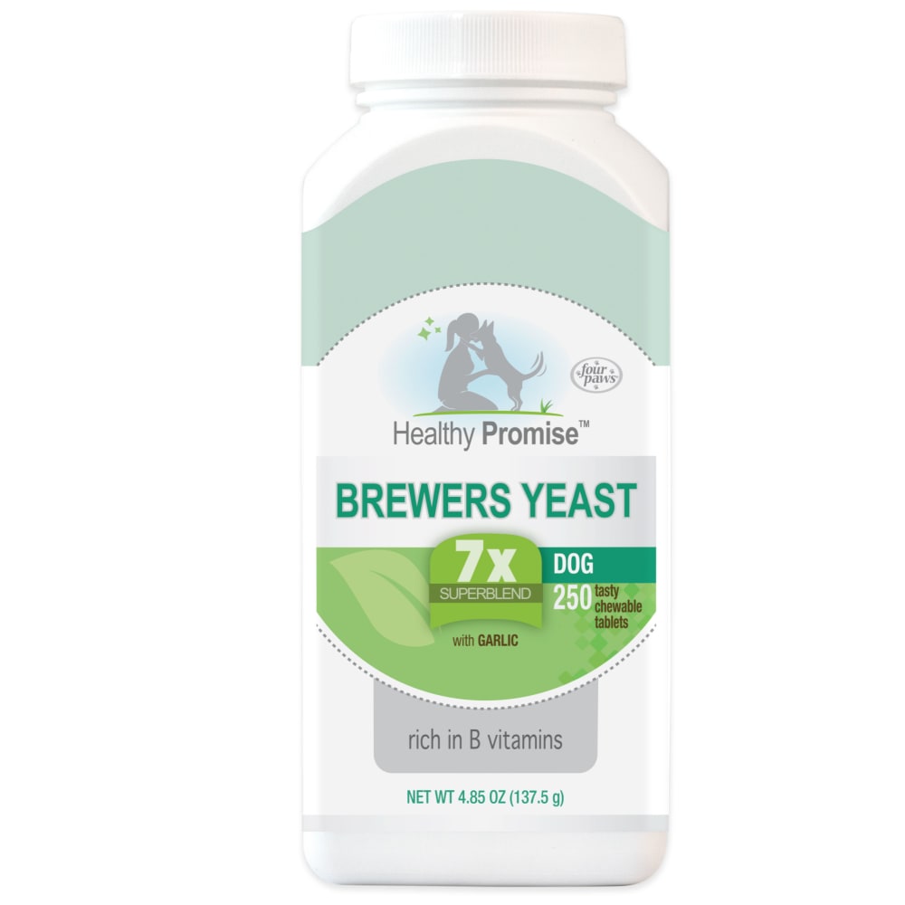 Front view of Fourpawshealthypromise Dog Brewersyeasttablets 250ct in packaging