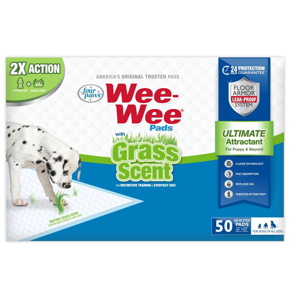 https://www.fourpaws.com/-/media/Project/OneWeb/FourPaws/Images/products/wee-wee-dog-pee-pads-with-grass-scent/Wee-Wee-Grass-Scent-50ct_InPackageFront.jpg